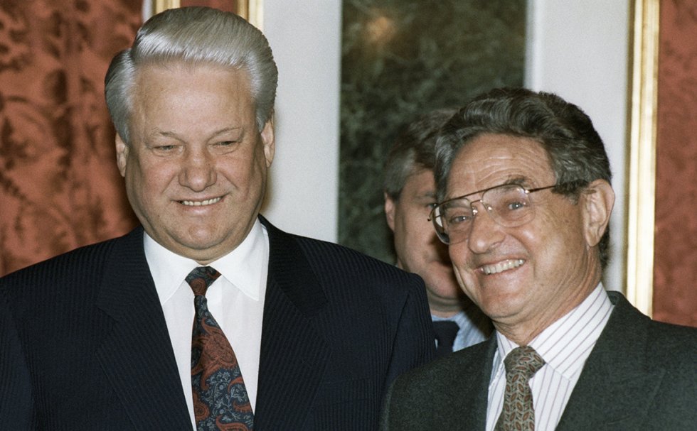 Борис Ельцин и Джордж Сорос. 1993 год
