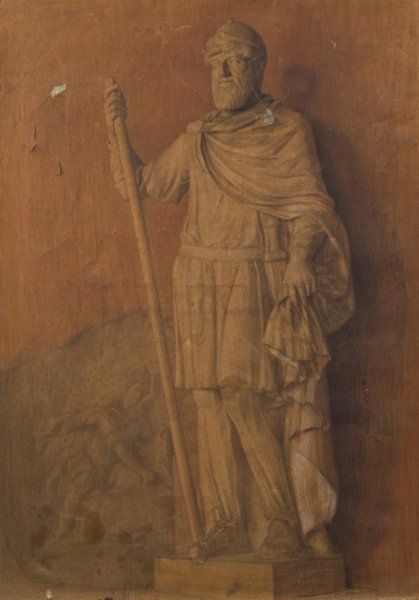 Мраморная скульптура Трдата I царя Армении, возведенная в Риме императором Нероном в 66 году н.э. (Луврский музей в Париже)