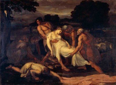 «Королева Зенобия вытащенная пастухами из реки Аракс» Франческо Ненци (1809)