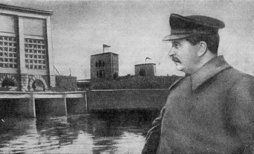 Сталин на канале Москва-Волга 22 апреля 1937 года
