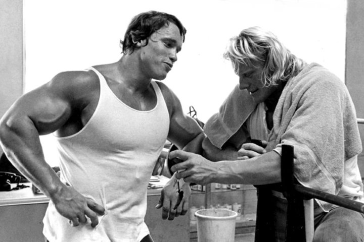 Дейв Дрейпер (Dave Draper) и Арнольд Шварценеггер (Arnold Schwarzenegger)