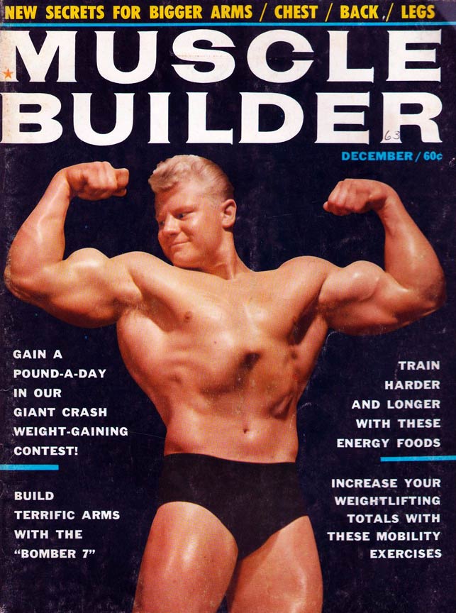 Дейв Дрейпер на обложке журнала Muscle Builder (Мускул Билдер) № 12, декабрь 1963 года