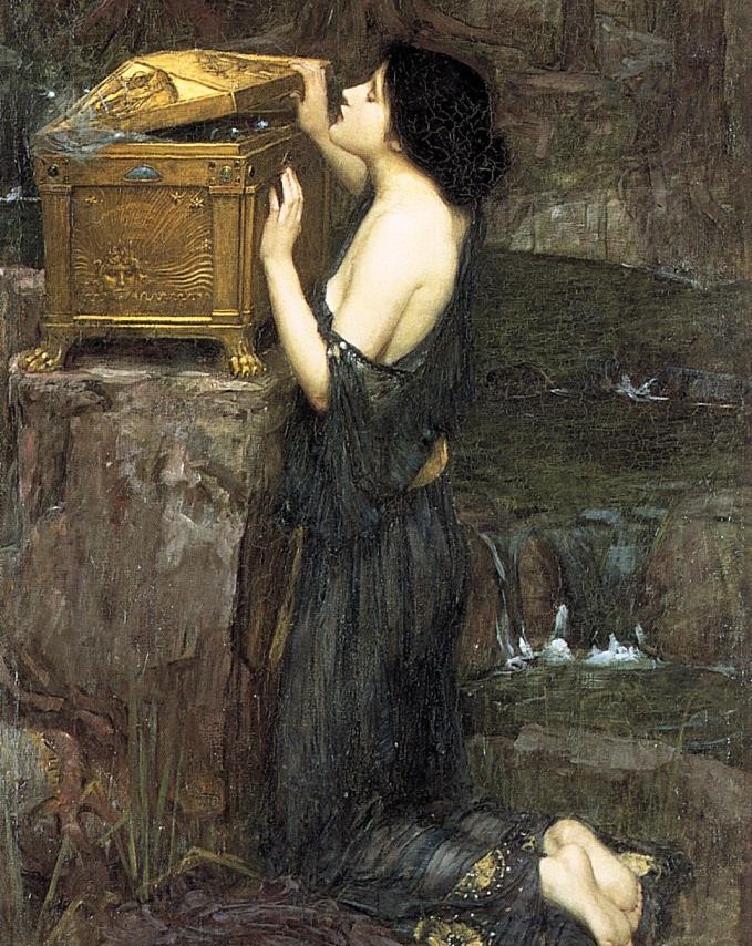 Пандора. Картина Джона Уильяма Уотерхауса, 1896