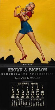 Календарь «Brown & Bigelow» с иллюстрацией Эрла Морана. Июнь 1940
