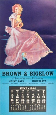 Календарь «Brown & Bigelow» с иллюстрацией Эрла Морана. Декабрь 1953