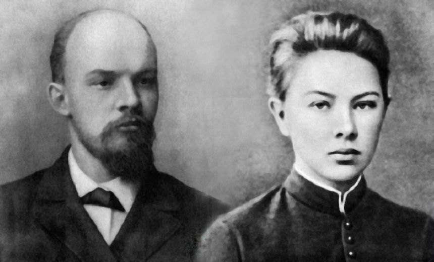 Молодые Владимир Ильич Ленин и Надежда Крупская