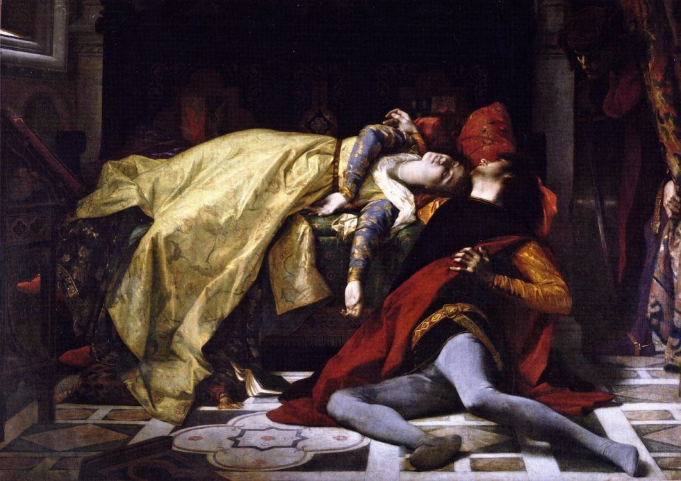 Александр Кабанель. Смерть Франчески из Римини и Паоло Малатеста, 1870