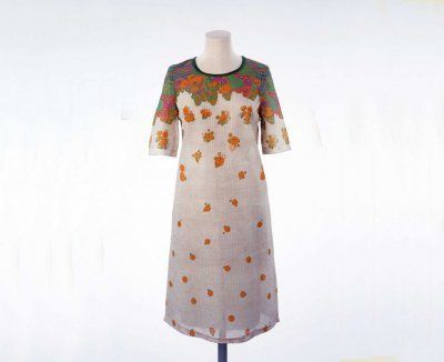 Бумажное платье разработанное Ossie Clark и Celia Birtwell. Ascher Ltd. 1966. Великобритания.
