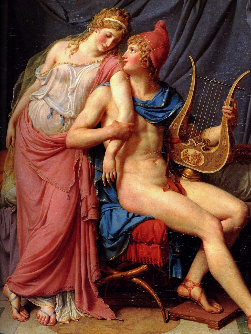 Жак Луи Давид — Елена Прекрасная и Парис (1788) — фрагмент, Лувр, Париж