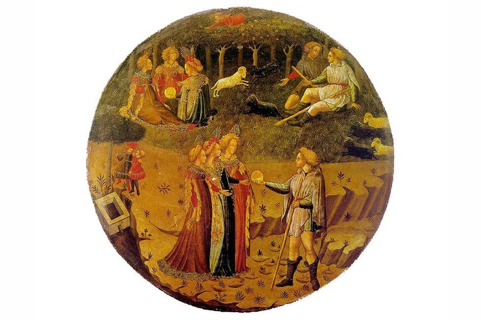 Неизвестный итальянский мастер Суд Париса 1430-40 г.