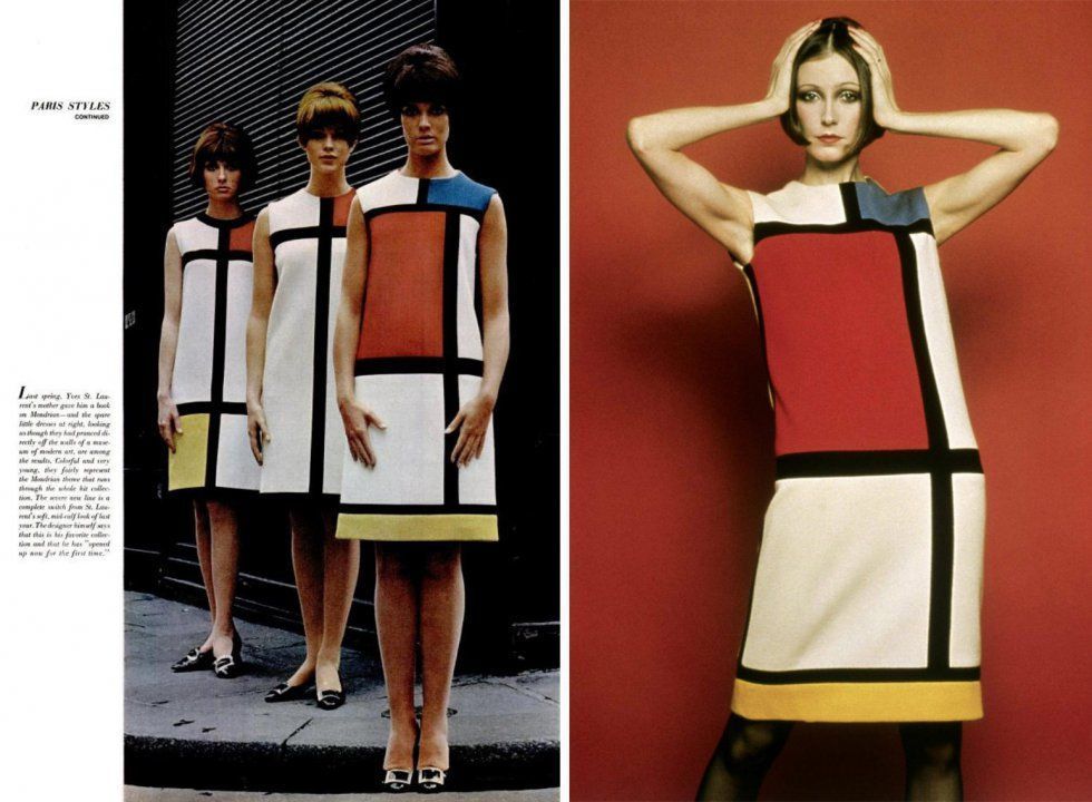 Знаменитое платье «Мондриан» Ив Сен-Лоранаиз одноименной коллекции 1965 года