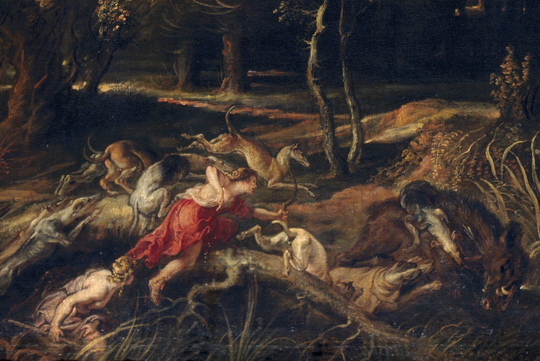 Фрагмент картины Рубенса «Калидонская охота», ок. 1636.
